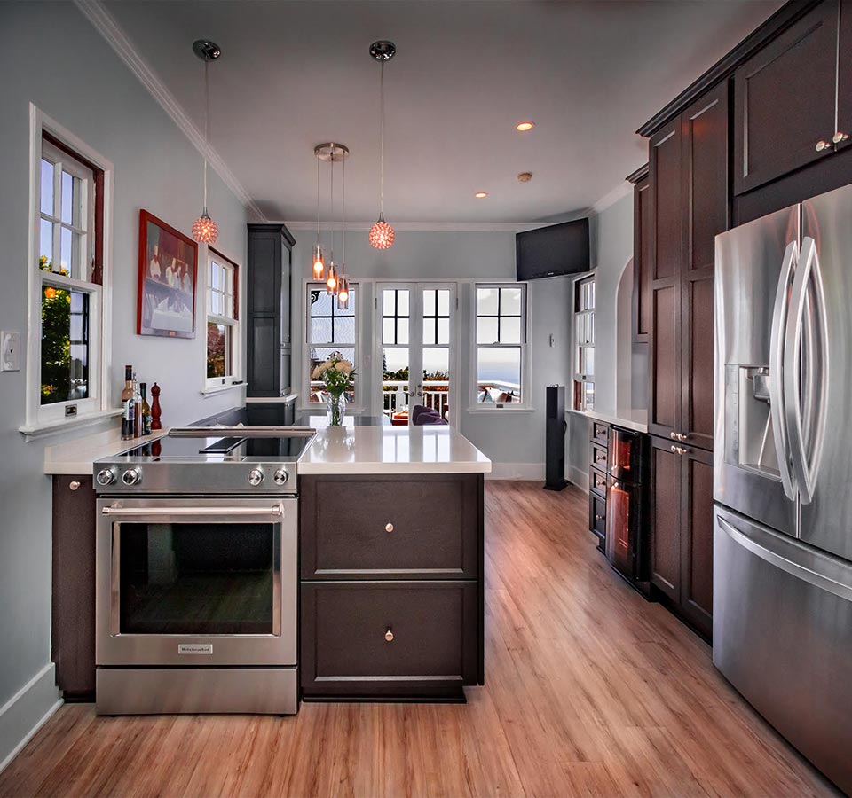 image of remodeled kitchen and dining area